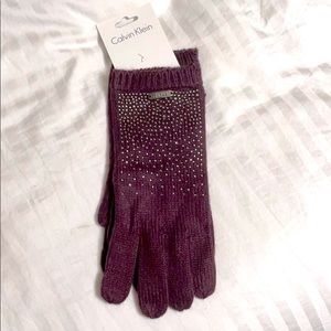 Calvin Klein Bedazzled Gloves